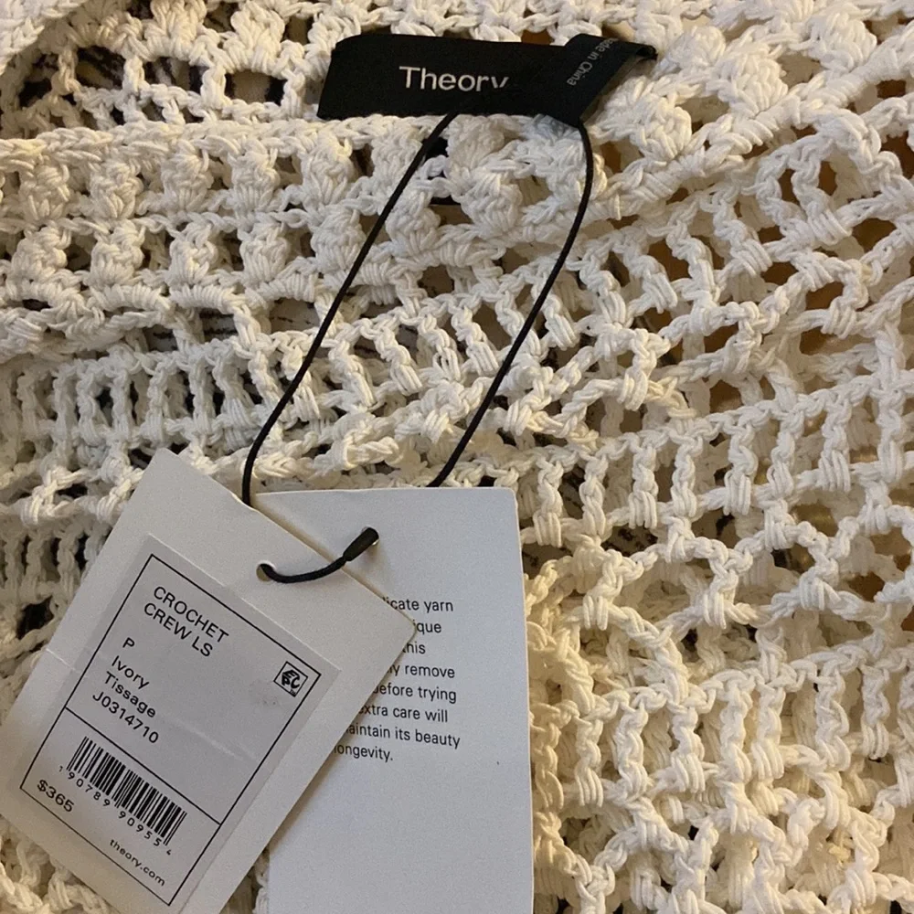 Theory Crochet Long-Sleeve Tee